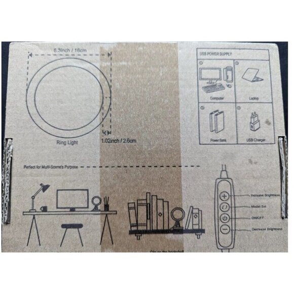 ELEGIANT CLAMP STYLE SELFIE RING LIGHT NEW IN BOX - Picture 6 of 6
